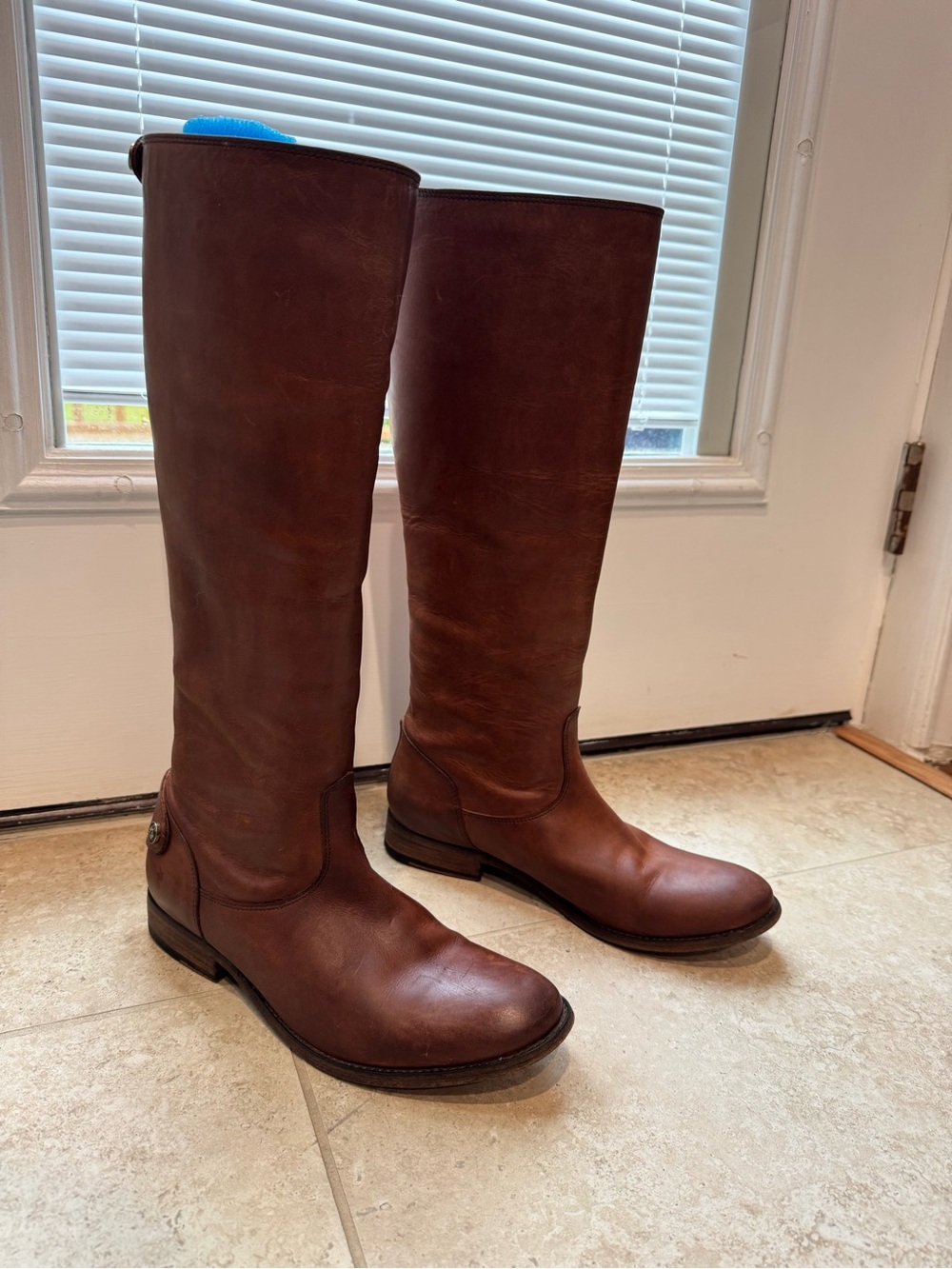 Frye Brown Tall Leather Riding Boots